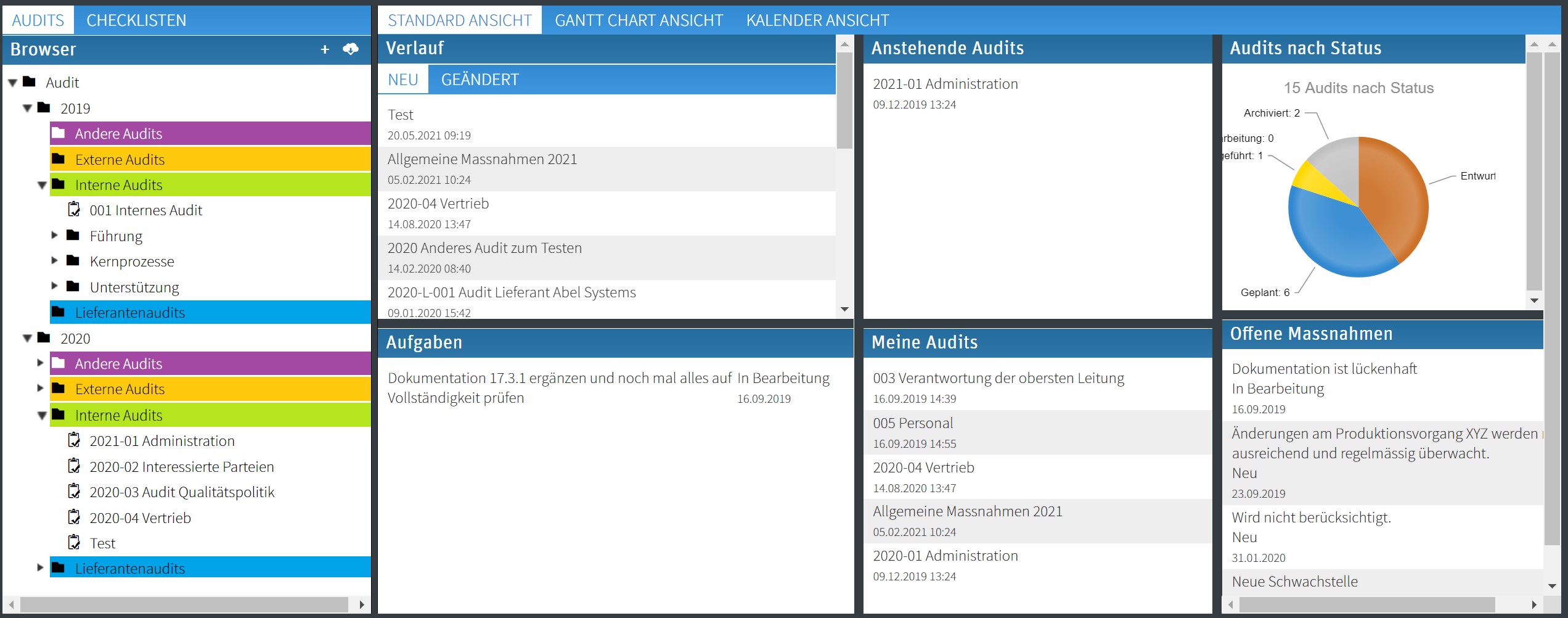 Audit Software Übersicht